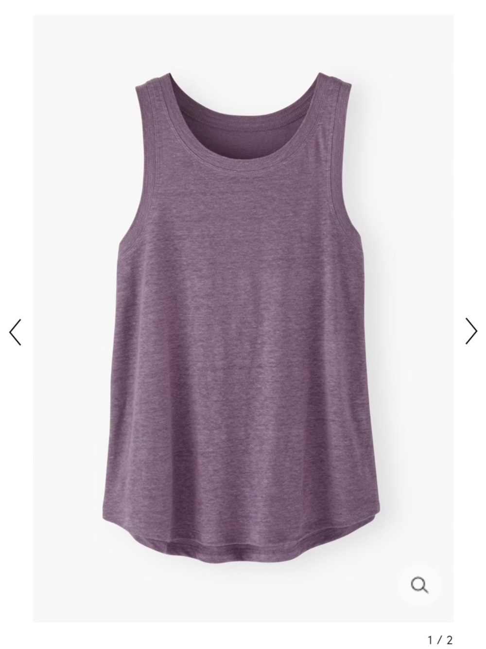 Vince Heathered Plum Scoop Neck Tank